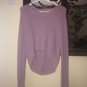 Knitted pink sweater